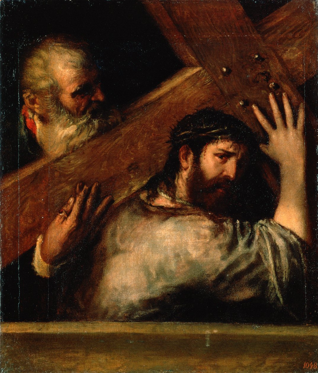 Kristus som bär korset, 1560-talet. av Tiziano Vecelli