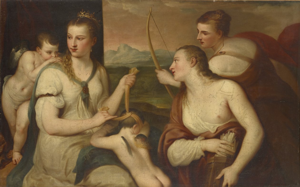 Amor med ögonbindel av Venus av Tiziano Vecelli