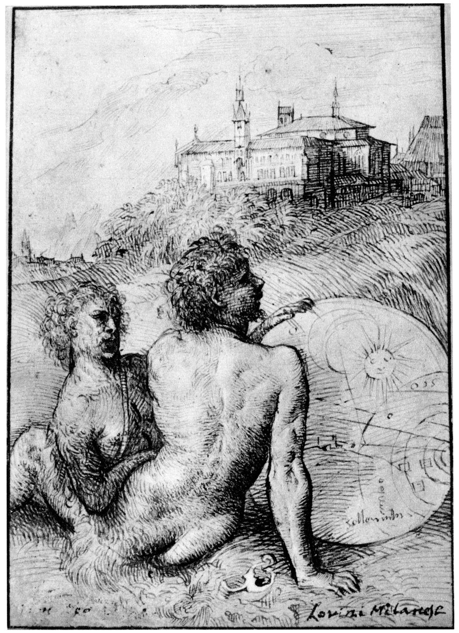 Landskap med satyrer, c1512, 1937 av Tiziano Vecelli