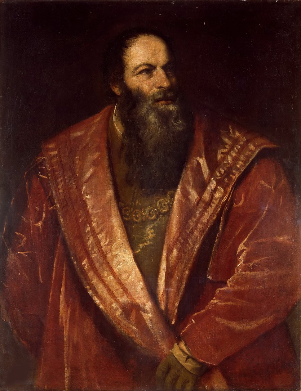 Porträtt av Pietro Aretino, 1545. av Tiziano Vecelli