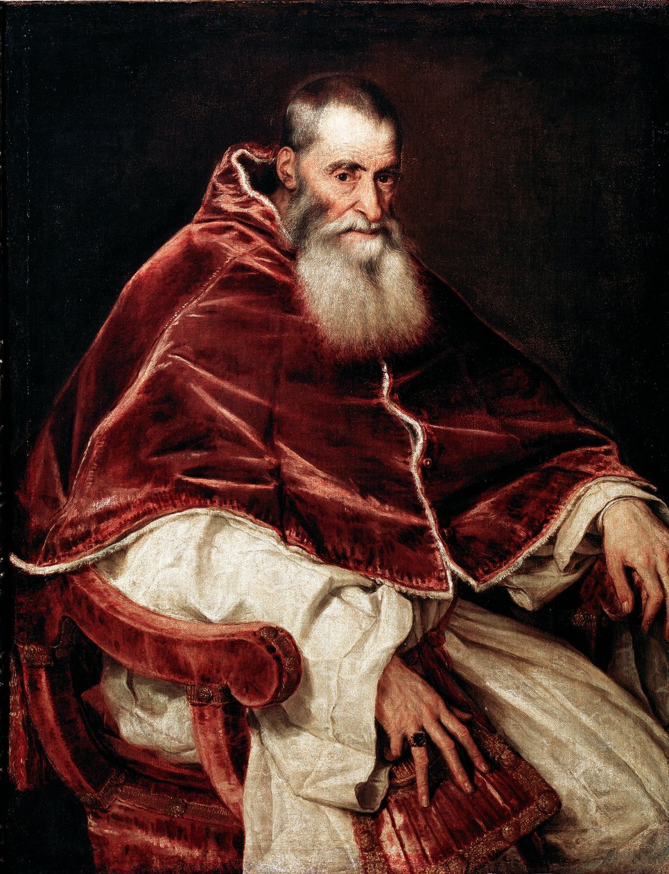 Porträtt av påven Paul III av Tiziano Vecelli