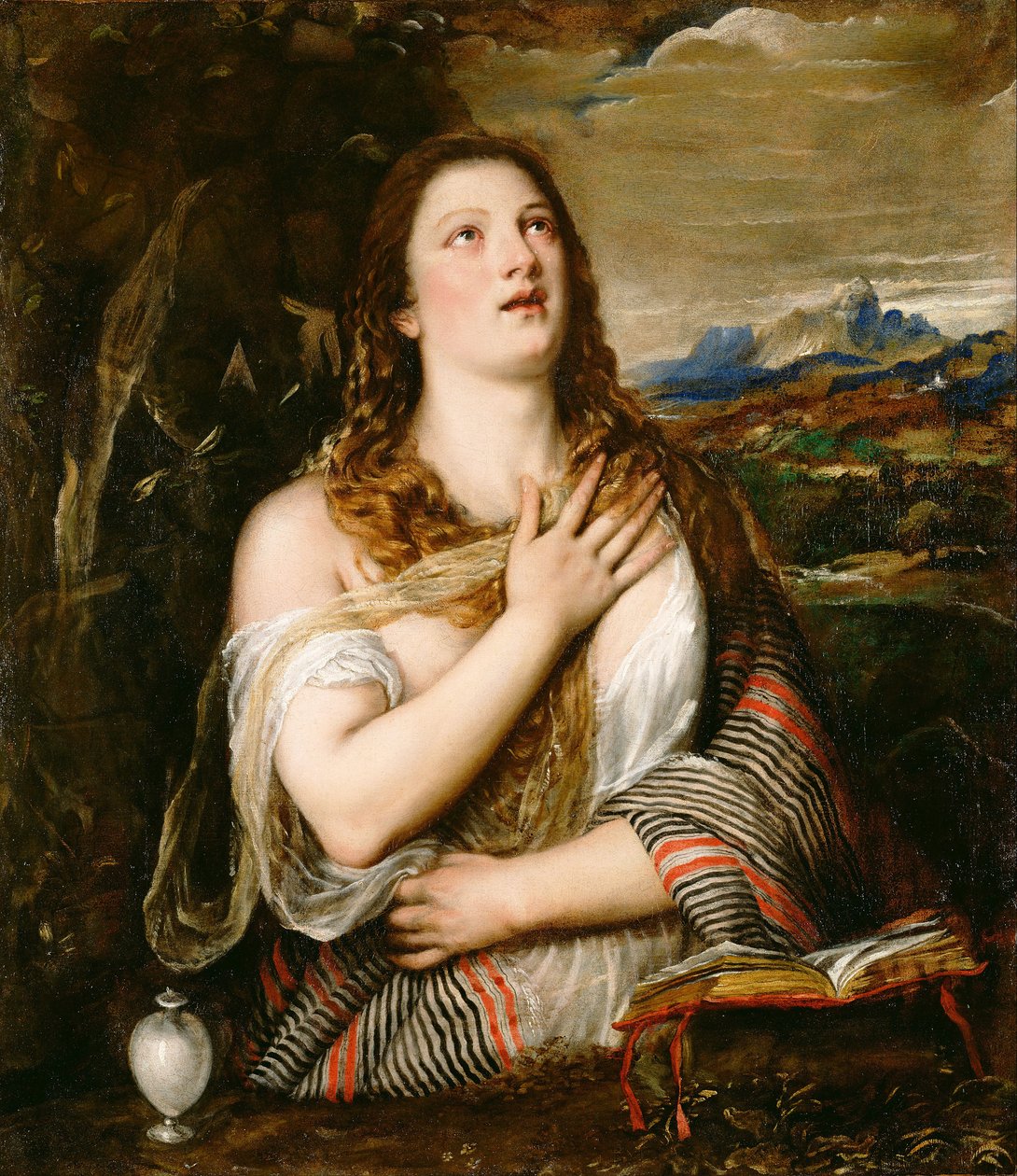 Den ångerfulla Maria Magdalena, ca. 1560 av Tiziano Vecelli