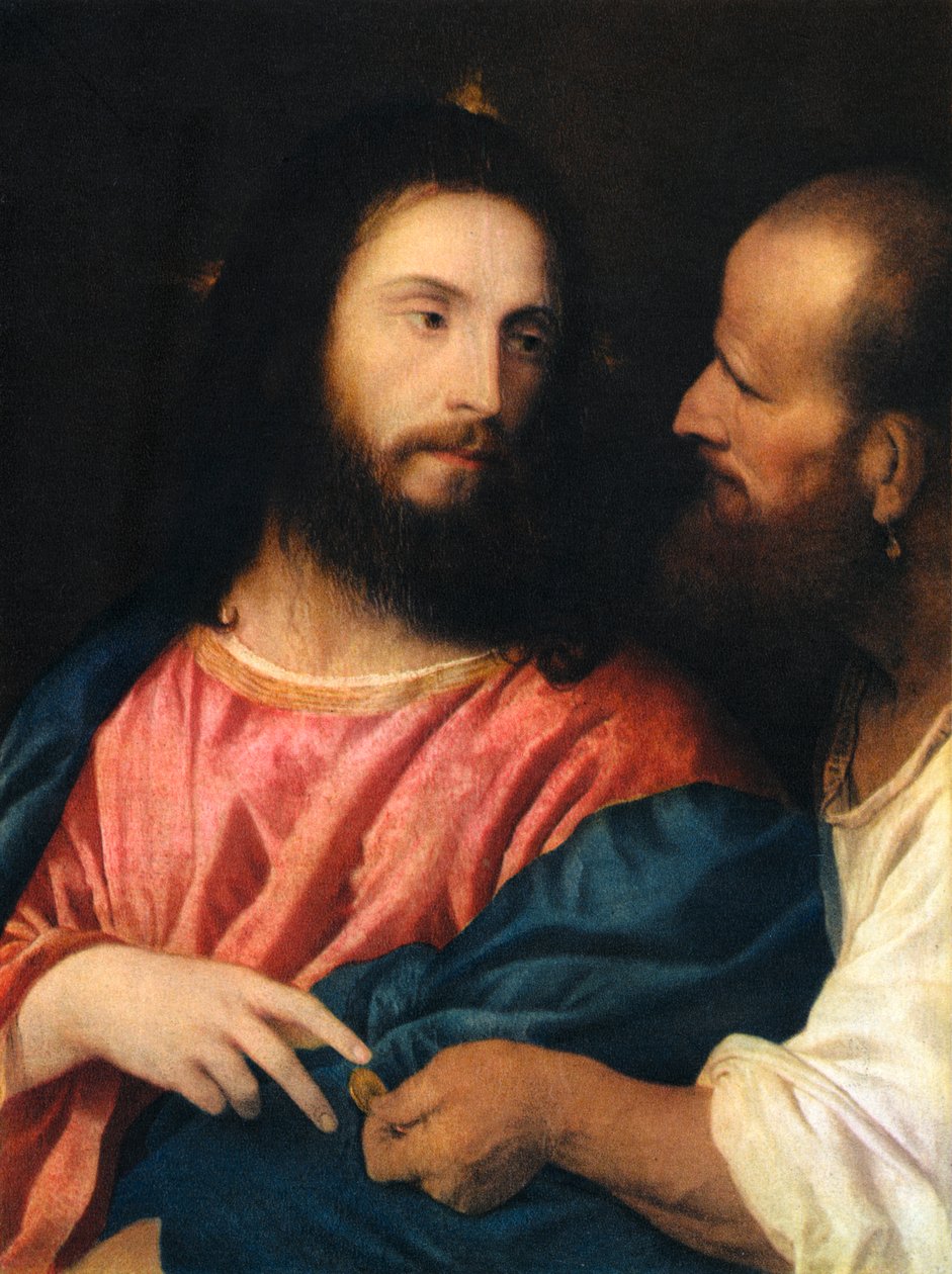 Tribute Money, 1518, 1937 av Tiziano Vecelli