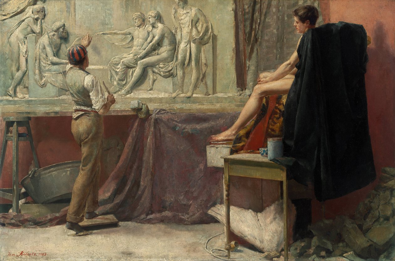 The sculptors studio av Tom Roberts