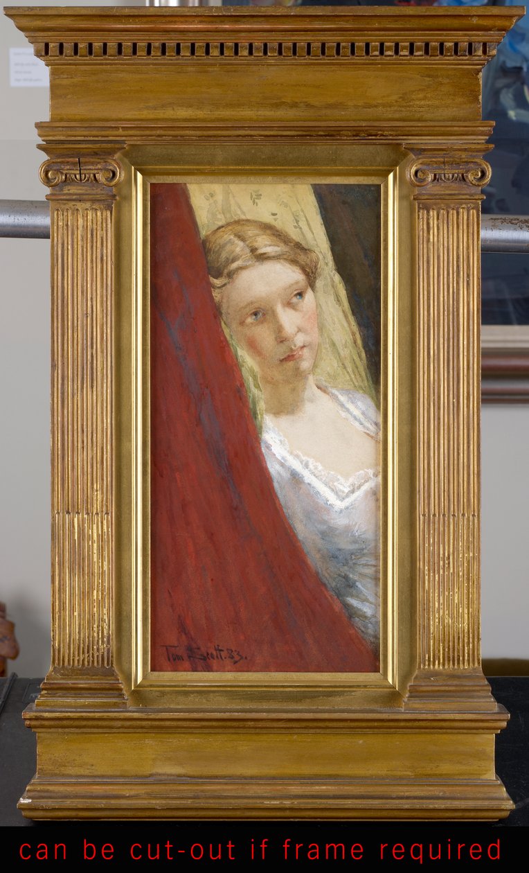 Kontemplation, 1883 (wc & gouache på papper) av Tom Scott