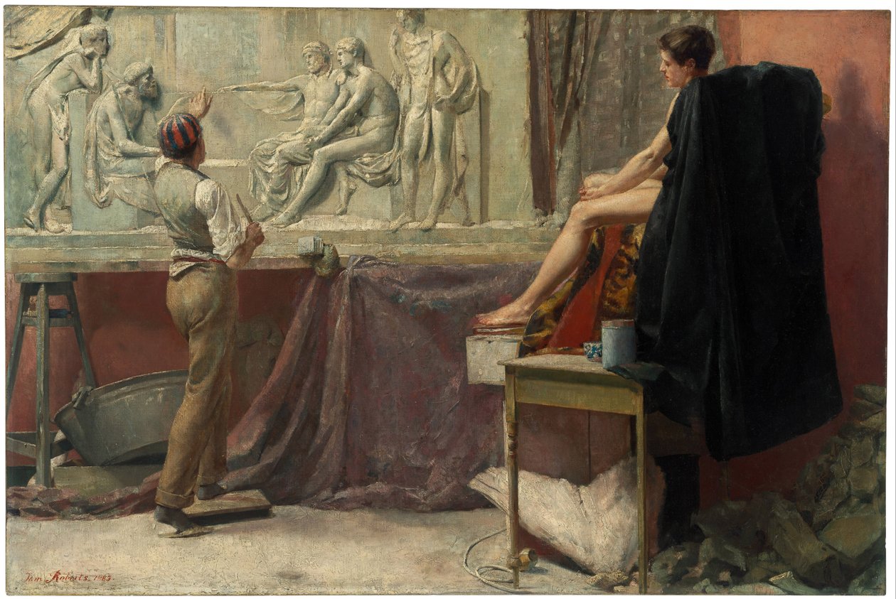 Skulptörsateljén, 1885 av Tom Roberts