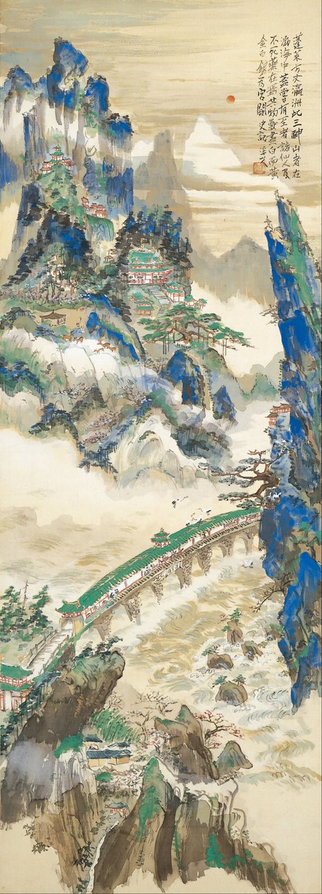 Mt.Penglai (de odödligas berg) av Tomita Keisen
