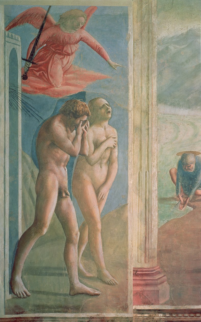 Adam och Eva förvisade från paradiset, ca 1427 (efter restaurering) (se även 200134 och 428037) av Tommaso Masaccio