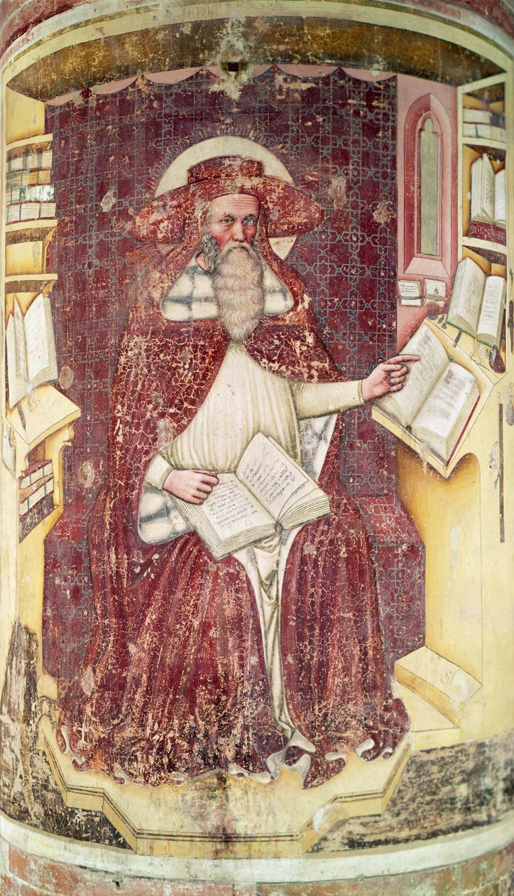 St. Hieronymus i sin studie av Tommaso da Modena Tommaso da Modena