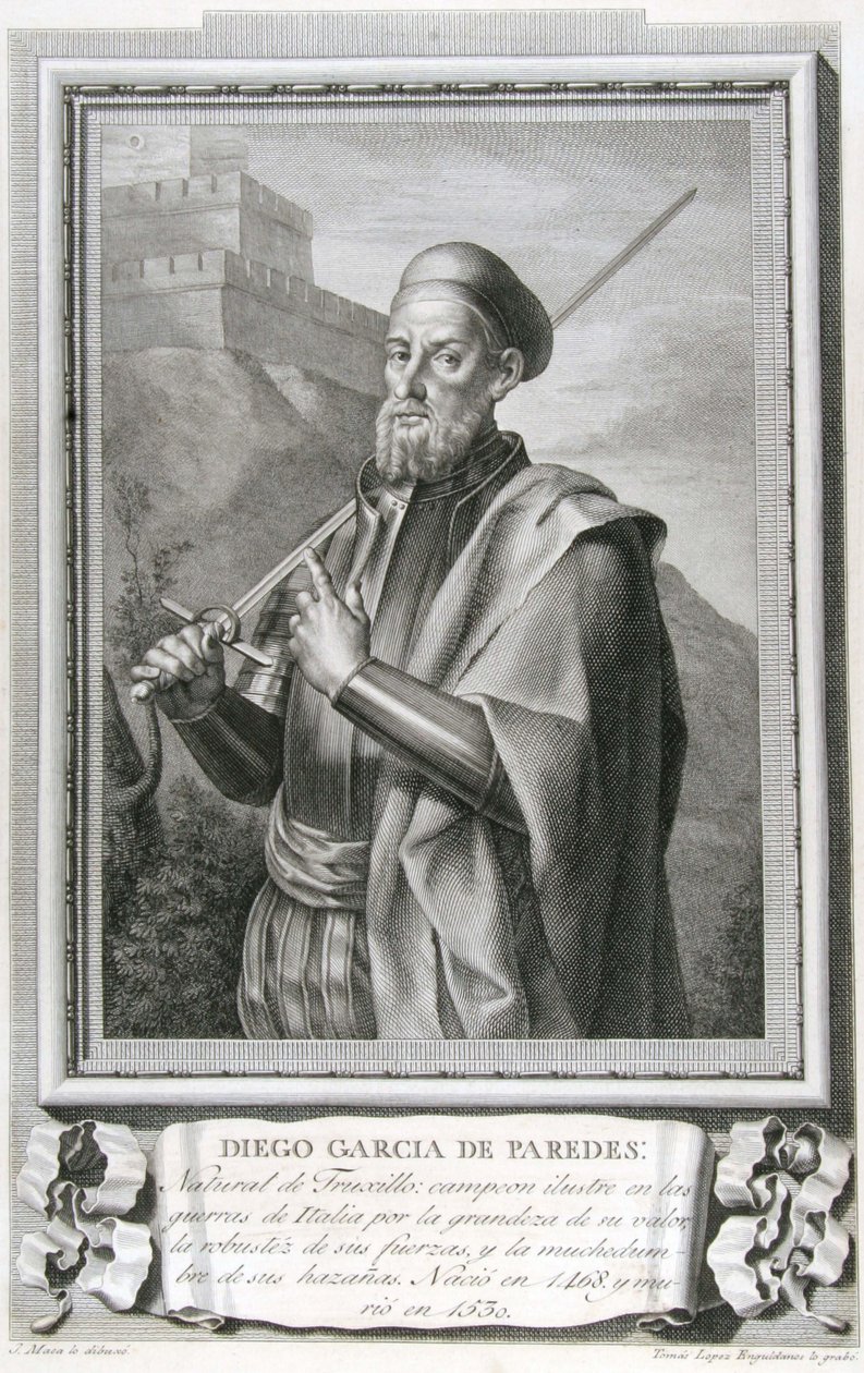 Retrato de Diego García de Paredes (1468 - 1533) av Tomás López Enguídanos