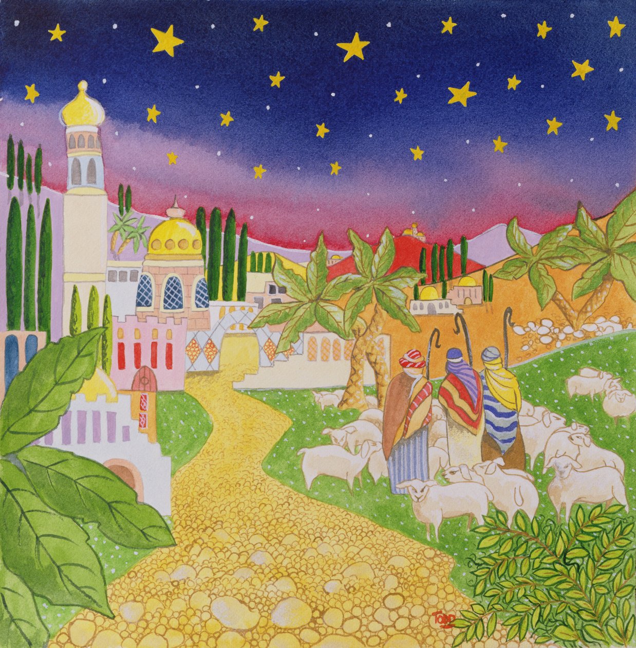 St. Davids City, 2005 (wc på papper) av Tony Todd