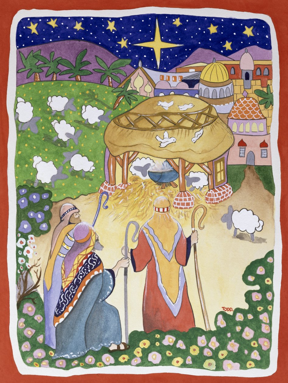 The Three Shepherds, 2005 (wc på papper) av Tony Todd