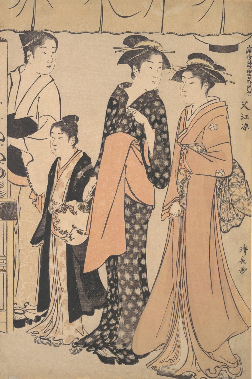 Avkylning vid Nakazu, 1782. av Torii Kiyonaga