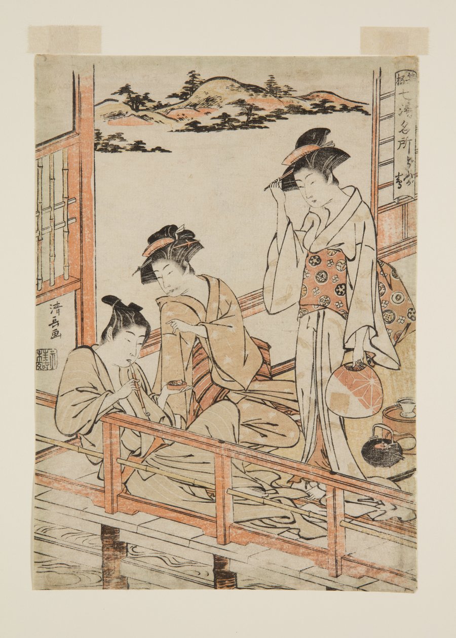 D?gashima (träblock i färg) av Torii Kiyonaga