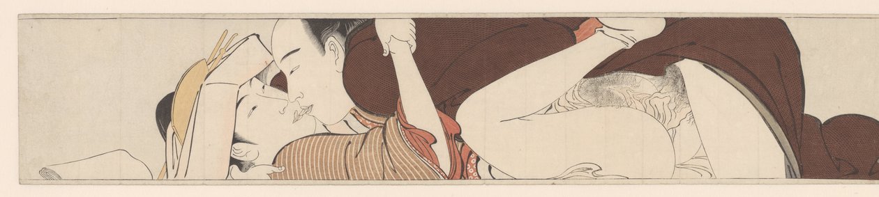 Hastig kärlek Sode no maki (serietitel) av Torii Kiyonaga
