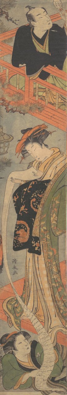 Kärleksbrevet, sent 1700-tal. av Torii Kiyonaga