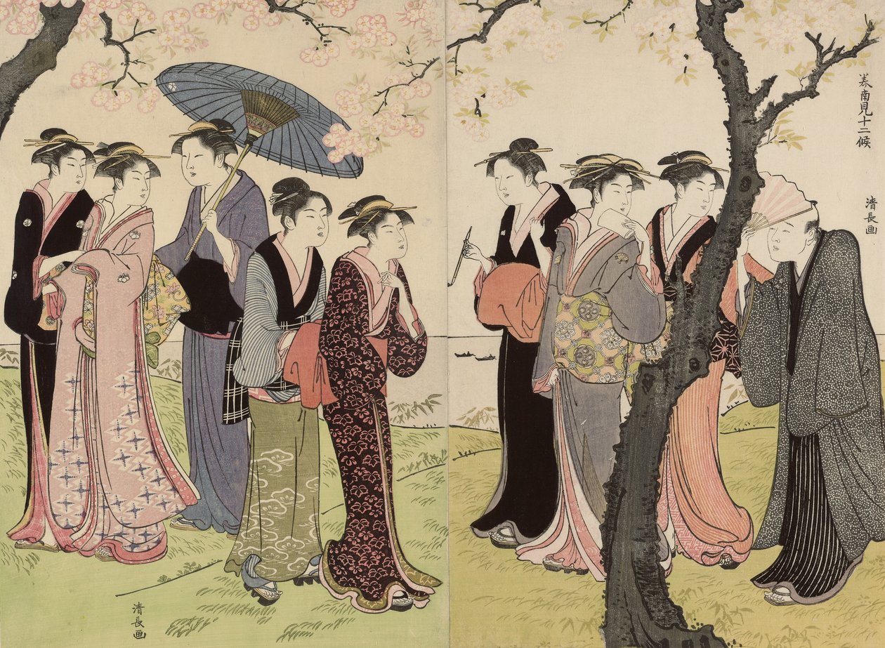 Tredje månaden av Torii Kiyonaga