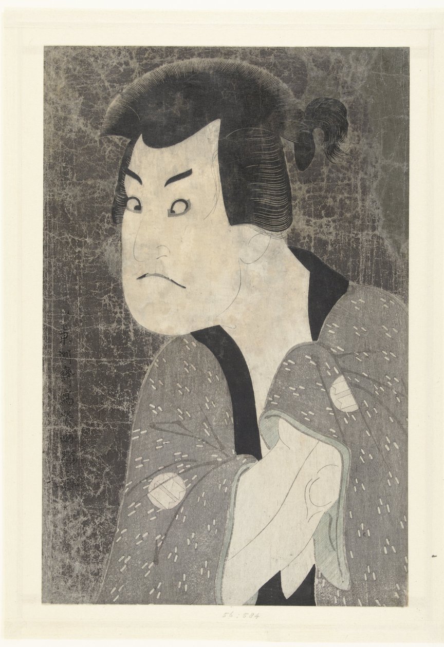 Bystporträtt en Sakta Hongoro ji. av Toshusai Sharaku