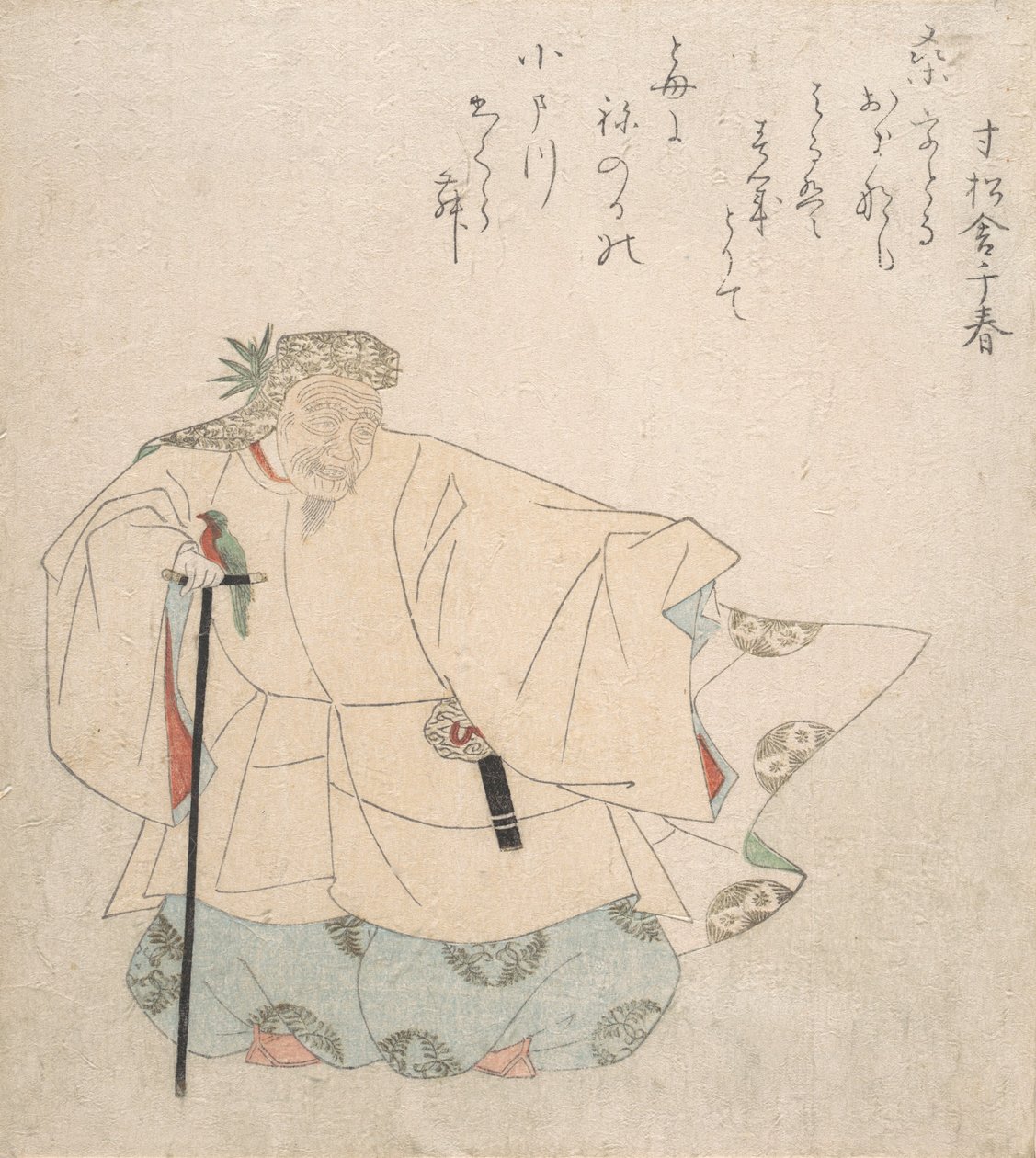 Scen från Noh Dance, ca. 1820. av Totoya Hokkei