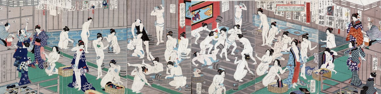 Nakna kroppar, 1868 av Toyohara Kunichika