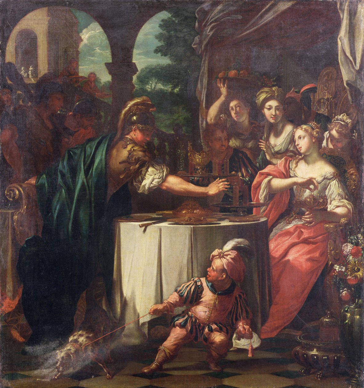 Mark Anthonys och Cleopatras högtid, c.1705-10 av TrevisaniFrancesco
