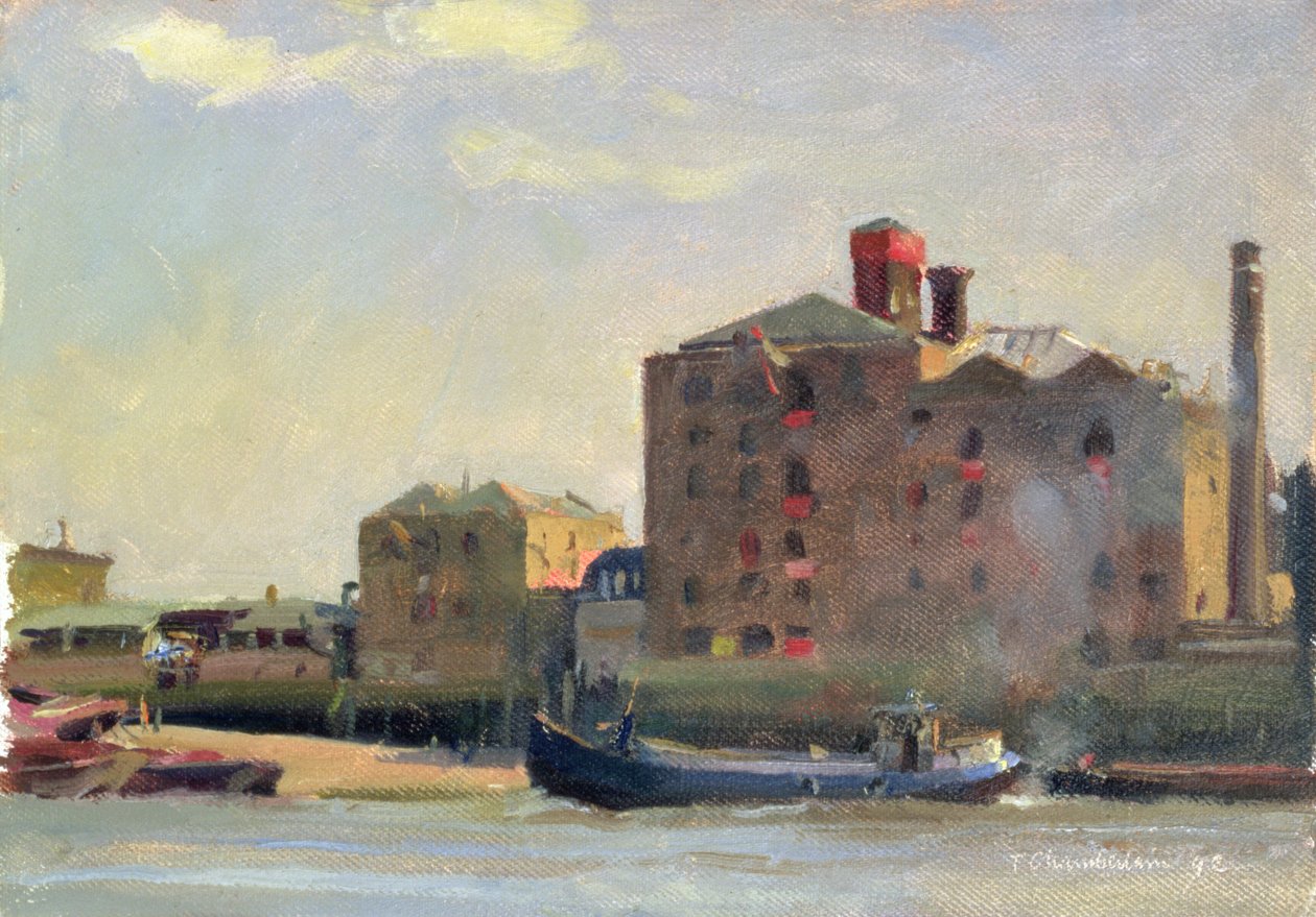 Against the Tide, Rotherhithe, 1992 av Trevor Chamberlain