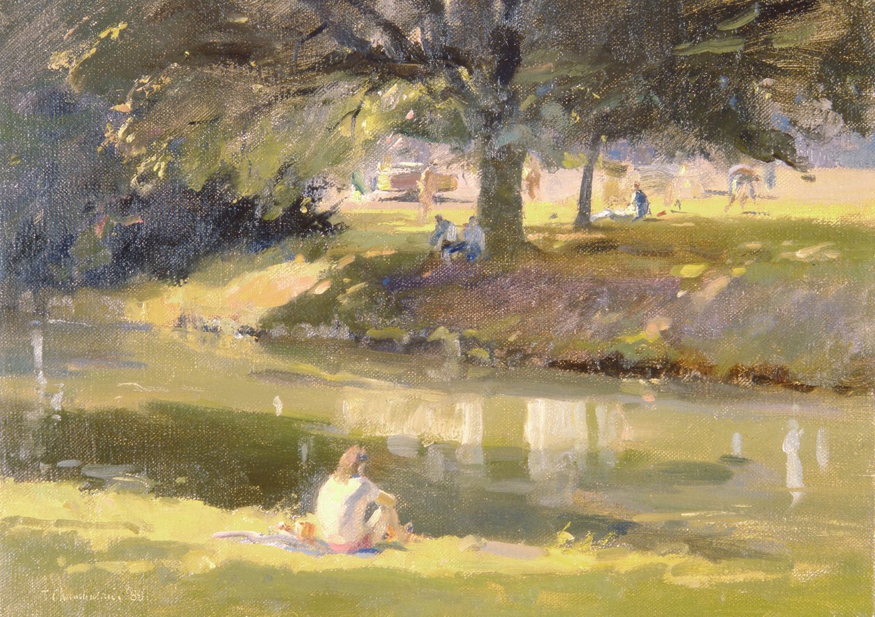Högsommar, Castle Grounds, Hertford, 1988 av Trevor Chamberlain