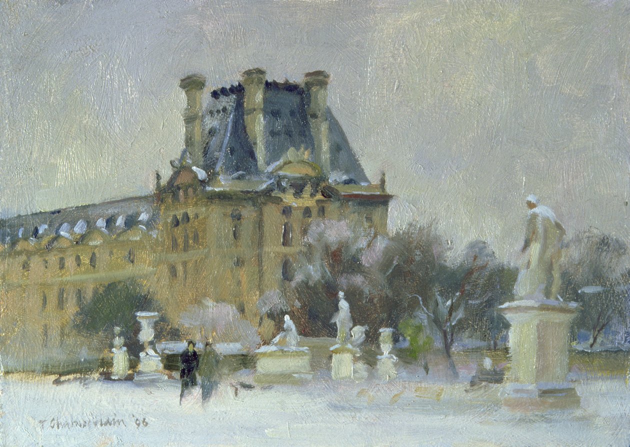 Snö i Tuillerierna, Paris, 1996 av Trevor Chamberlain