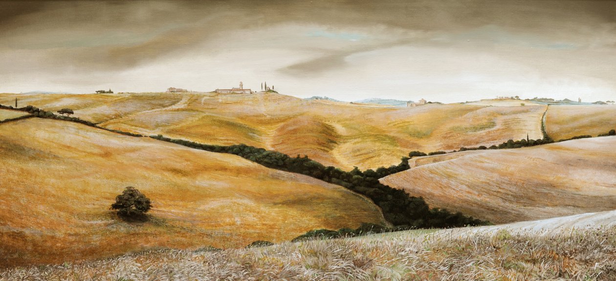 Farm on Hill, Toscana, 2001 av Trevor Neal