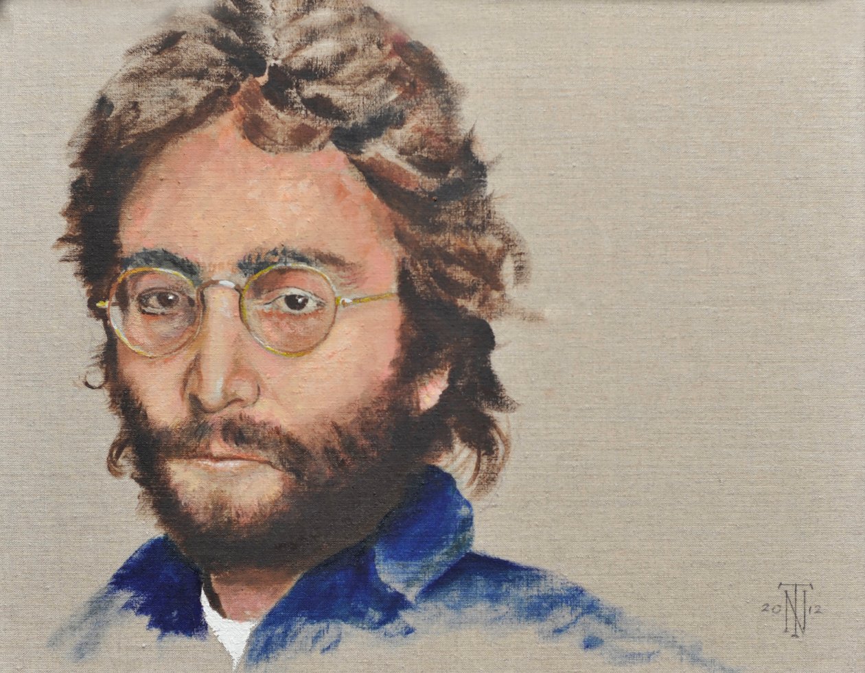 Lennon, 2012 (olja på baksidan av duken) av Trevor Neal