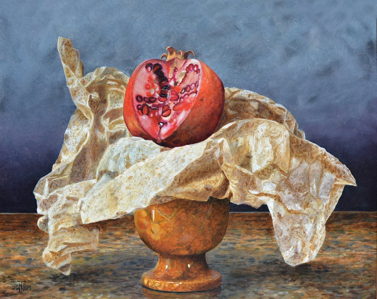 Granatäpple stilleben, 2008 av Trevor Neal