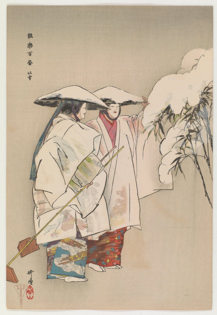 Takeyuki (träblock i färg) av Tsukioka Kogyo