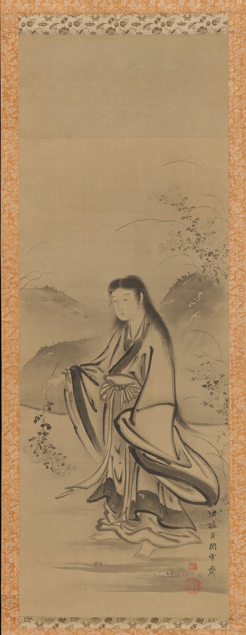 Kiku Jido Chrysanthemum Boy, 1700-tal. av Tsukioka Sessai