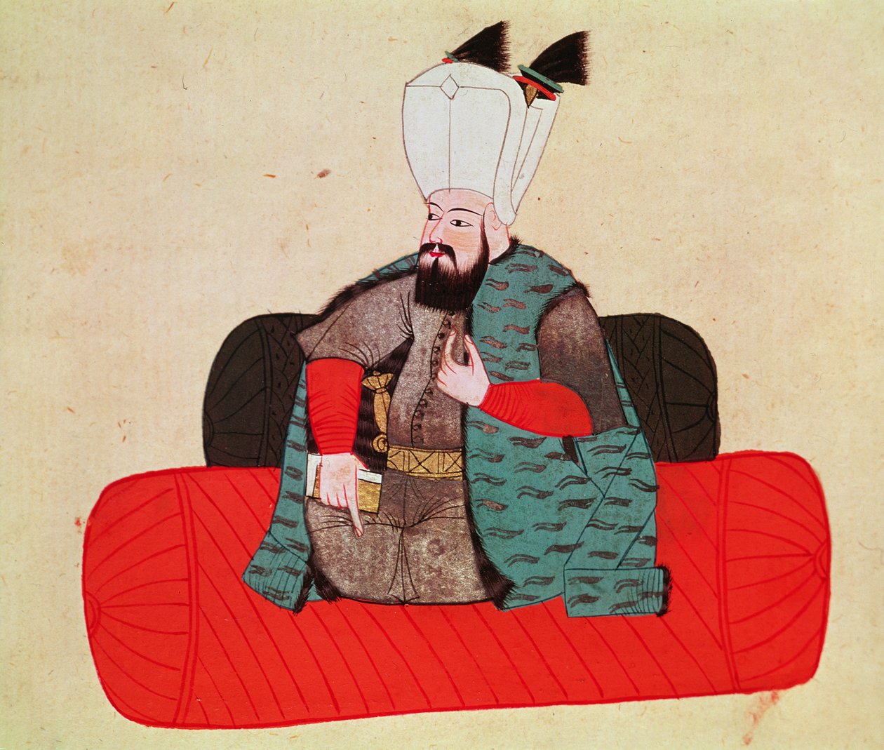 Porträtt av Sultan Selim II "Förstöraren" av Turkish School