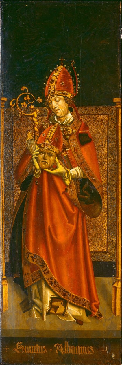 Saint Alban av Mainz av Tyrolean 16th Century