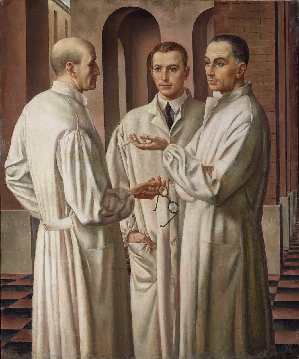 Tre kirurger, 1926 av Ubaldo Oppi