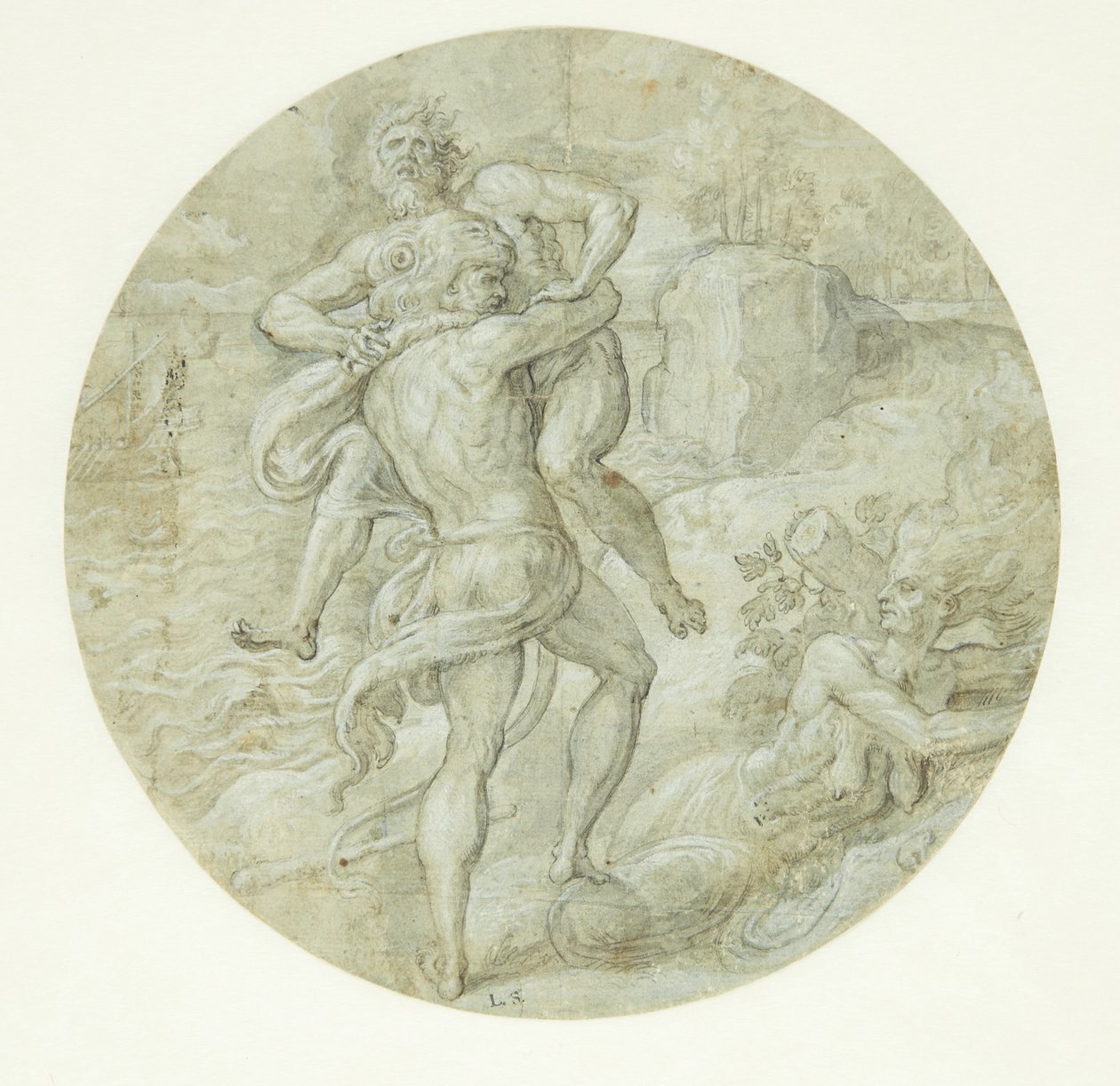 Hercules och Antaeus av Ubekendt