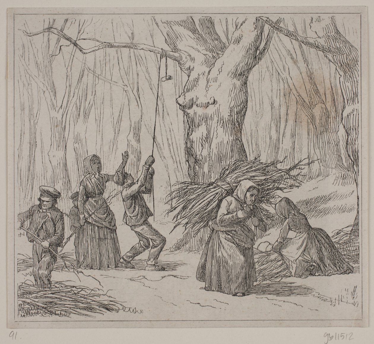 Illustration till "Höststormen", dikt av Christian Richardt av Ubekendt