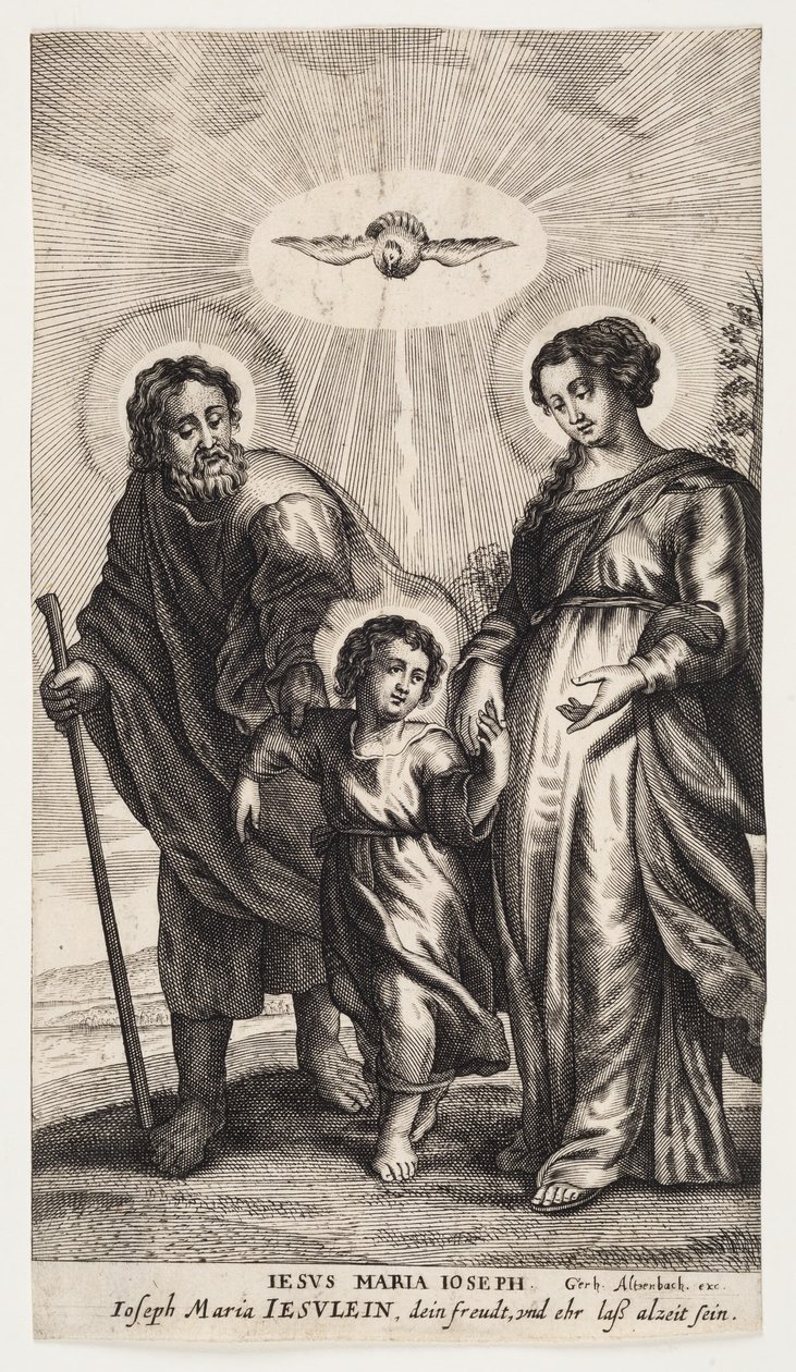 Jesus med Maria och Josef av Ubekendt