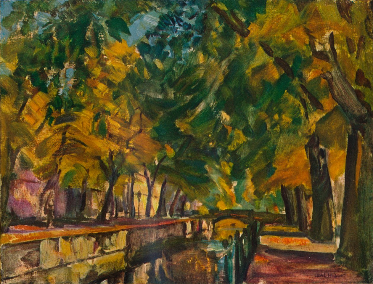 Kanalen i Potsdam, c1926 av Ulrich Hubner
