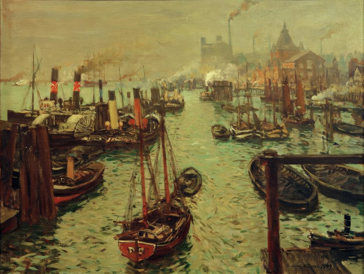 Hamnen i Hamburg av Ulrich Hubner