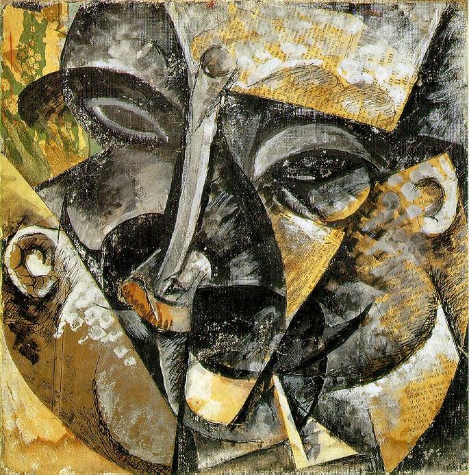 Dynamism of a Mans Head av Umberto Boccioni