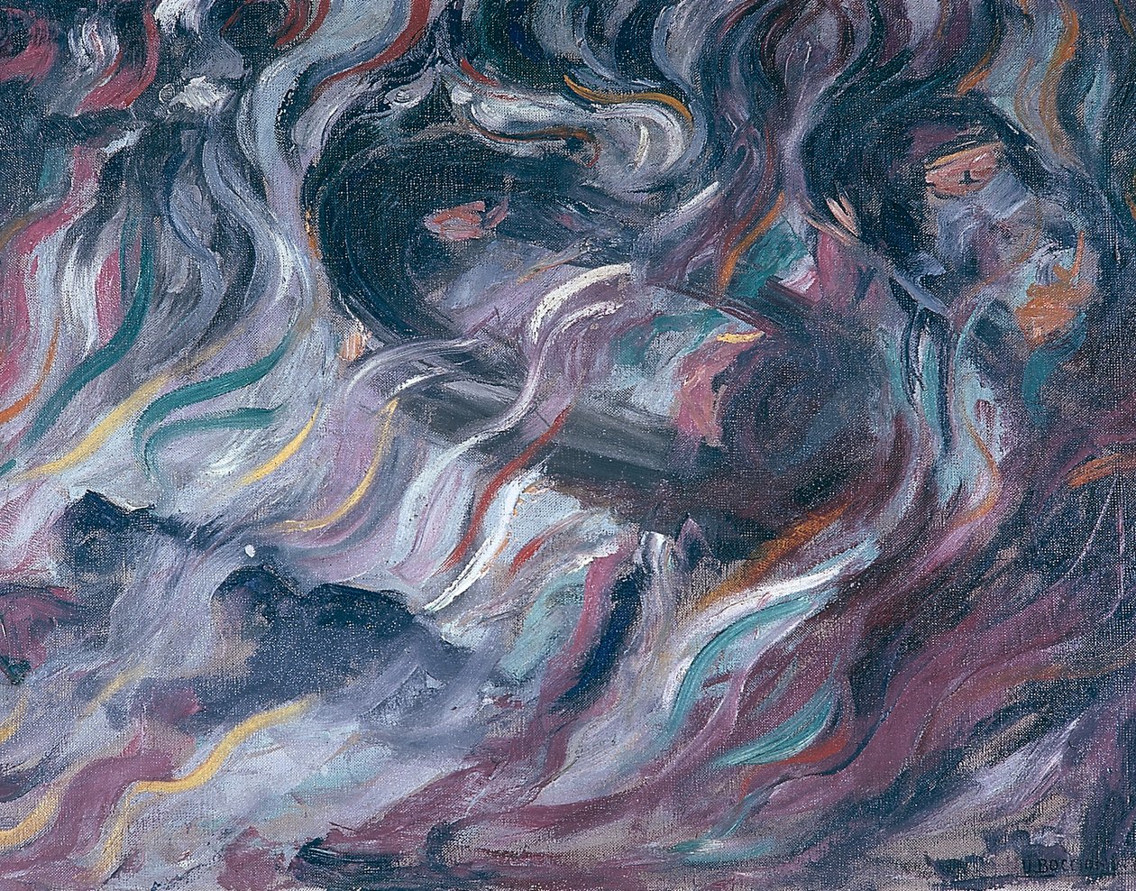 Osäkerheter I. Avsked (triptyk) 1911 av Umberto Boccioni