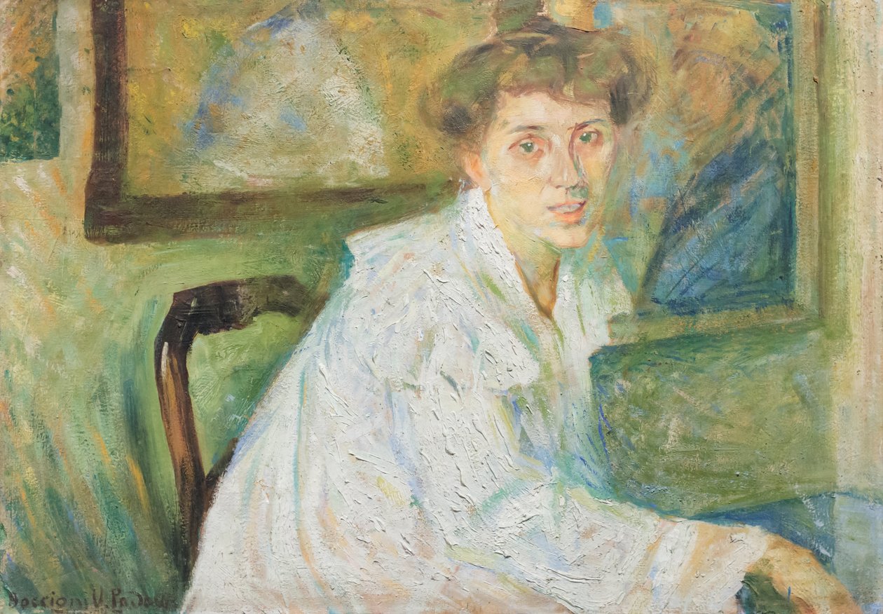 Porträtt av konstnärens syster av Umberto Boccioni