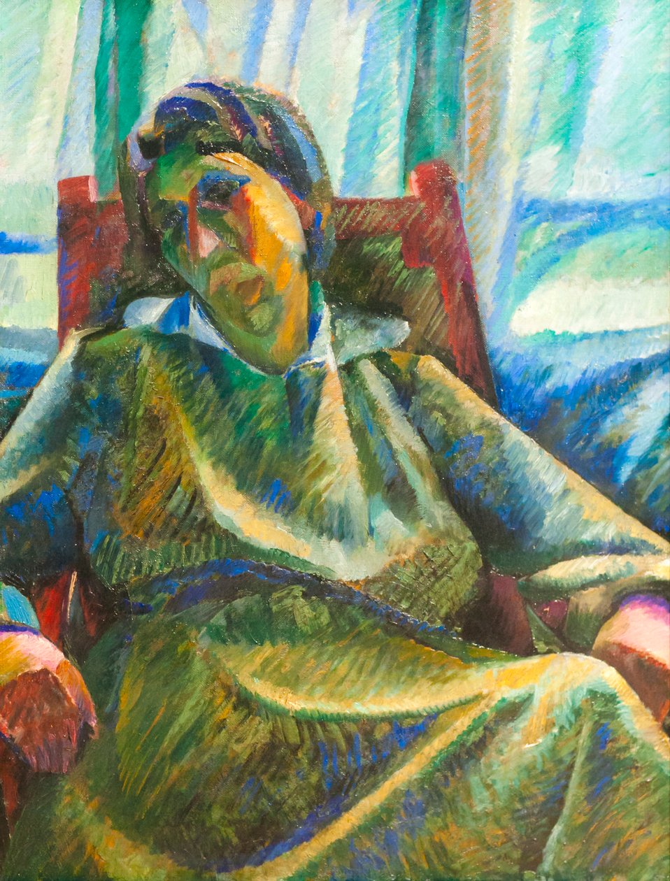 Plastsyntes - sittande person av Umberto Boccioni