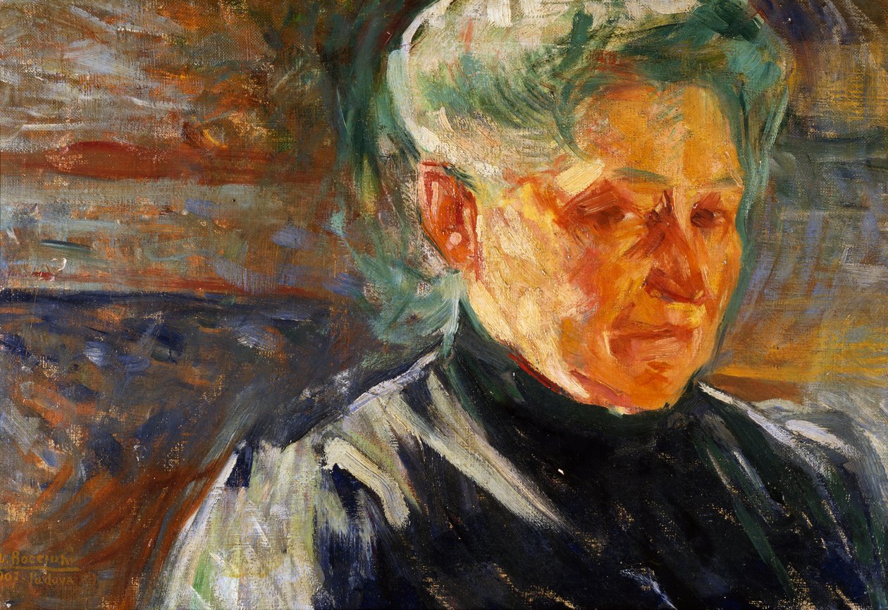 Porträtt av mamma av Umberto Boccioni