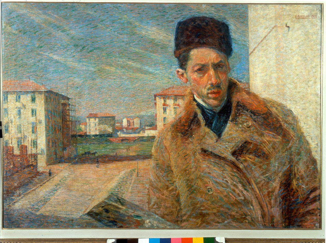 Självporträtt av Umberto Boccioni