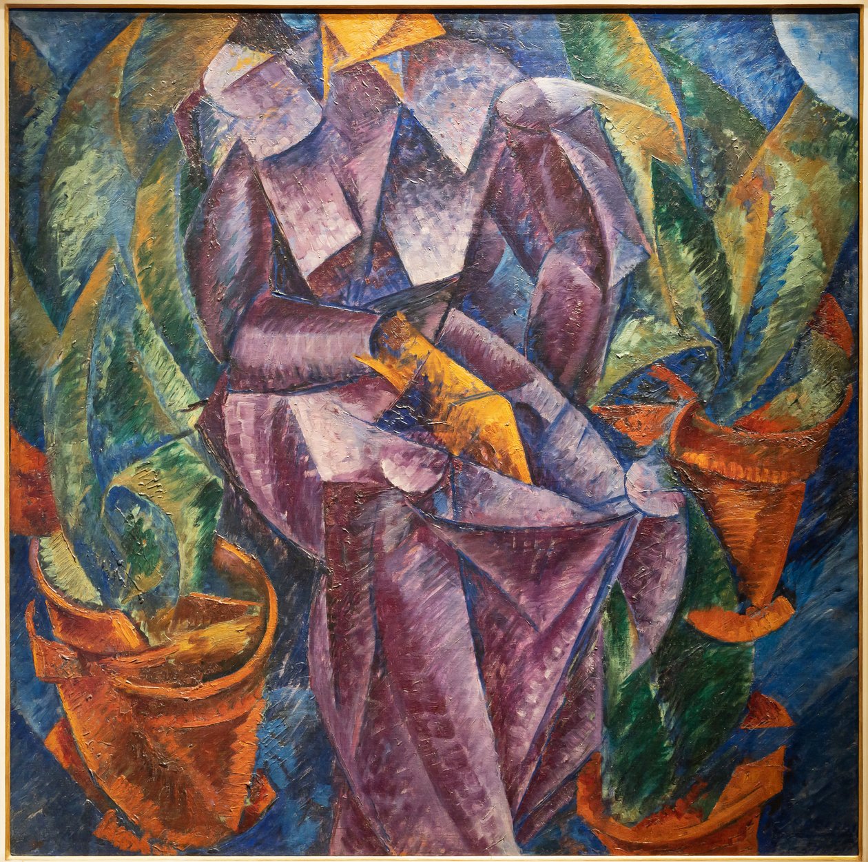 Spiral vinkelrät konstruktion. Sittande kvinna av Umberto Boccioni