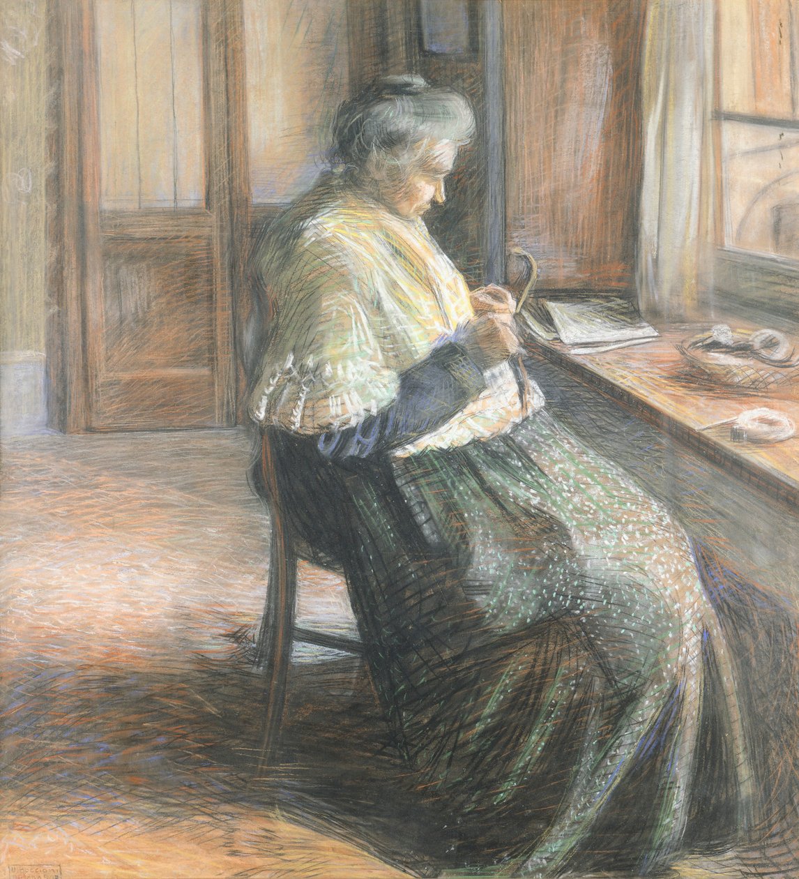 Moderporträttet av åldrad kvinna av Umberto Boccioni