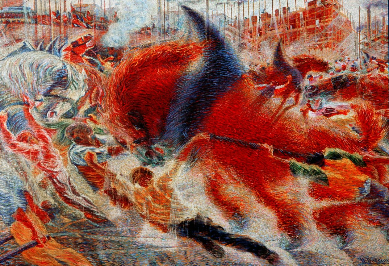 Staden reser sig av Umberto Boccioni